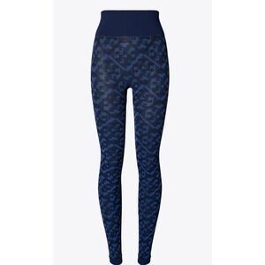 Tory Burch Seamless Legging XS Prismatic T Monogram Jacquard High Waist Italy